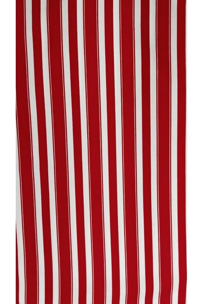 Balkon Perdesi Lüks 1.Sınıf Branda Kumaş EnxBoy Yağmur Geçirmez Kalın Bağcık Düğmeli Balkon Brandası 180 x 250 - Kırmızı Beyaz