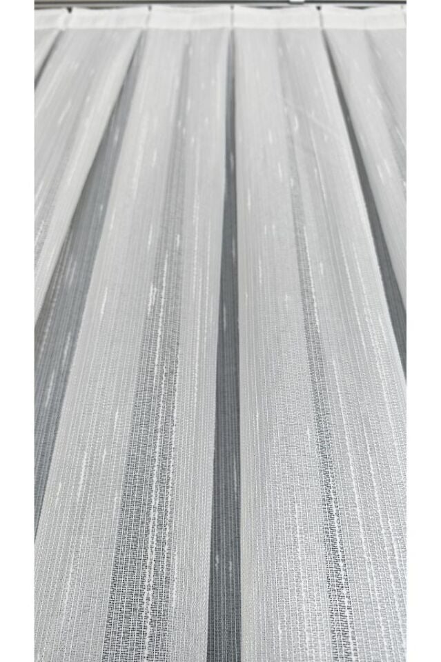 Ekru Keten Şantuklu Tül Perde 1/3 Sık Pile Kırışmaz Ütü İstemez Her Odaya Uygun 280 x 260 - Ekru