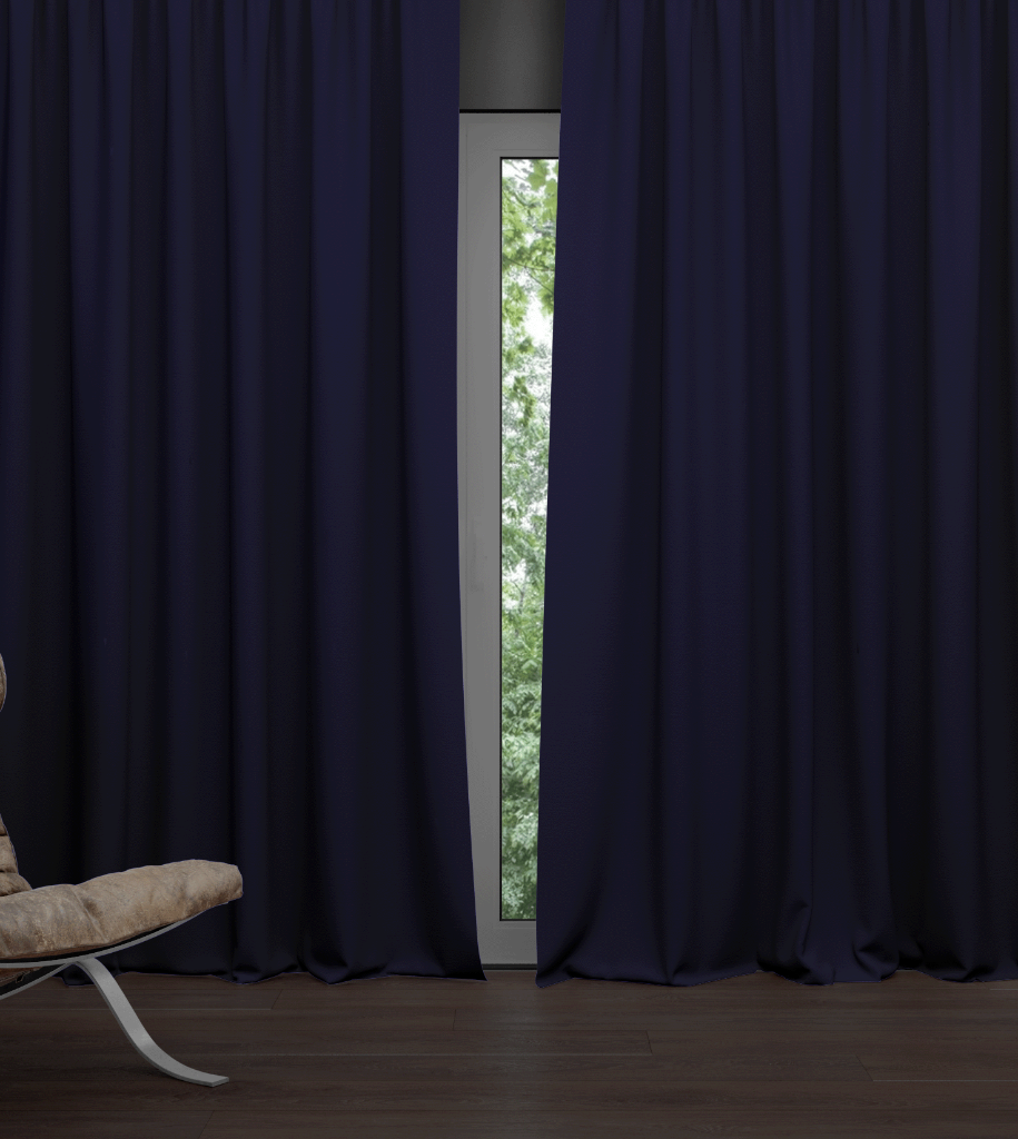 Blackout Işık Geçirmez Fon Perde Antrasit Renk Tek Kanat Düz %100 Karartma Güneşlik Sade100 x 250 200 x 270 - Lacivert