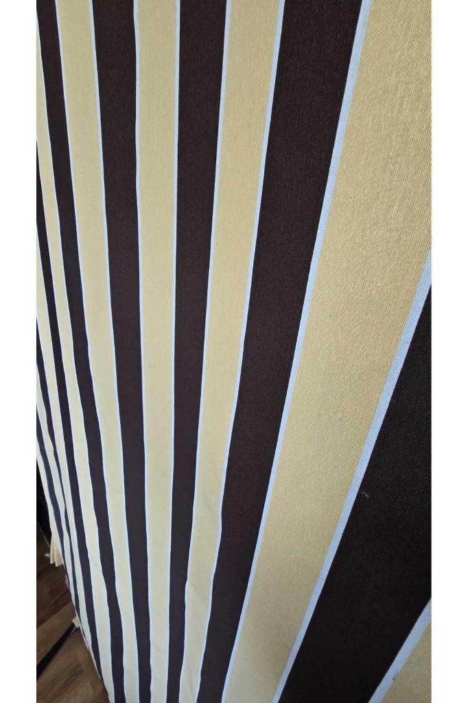 Balkon Perdesi Lüks 1.Sınıf Branda Kumaş EnxBoy Yağmur Geçirmez Kalın Bağcık Düğmeli Balkon Brandası 240 x 240 - Kahve Sarı