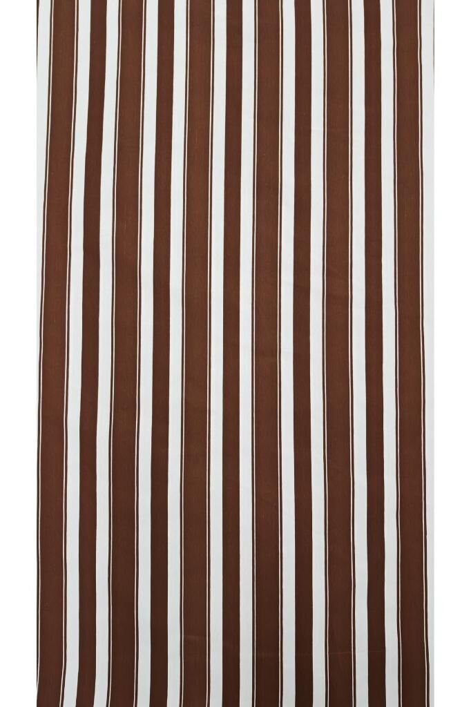 Balkon Perdesi Lüks 1.Sınıf Branda Kumaş EnxBoy Yağmur Geçirmez Kalın Bağcık Düğmeli Balkon Brandası 160 x 230 - Kahve Beyaz