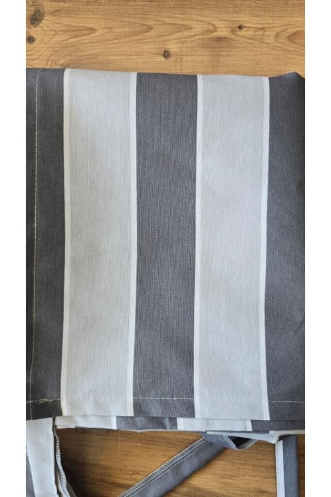 Balkon Perdesi Lüks 1.Sınıf Branda Kumaş EnxBoy Yağmur Geçirmez Kalın Bağcık Düğmeli Balkon Brandası KOYU GRİ - 220 x 230